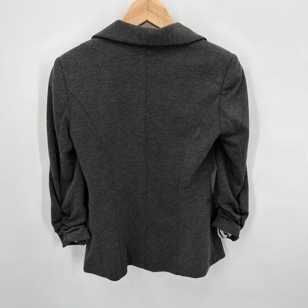 41HAWTHORN Stitch Fix Charcoal Gray Stretch Collared Blazer // XS - Picture 9 of 9